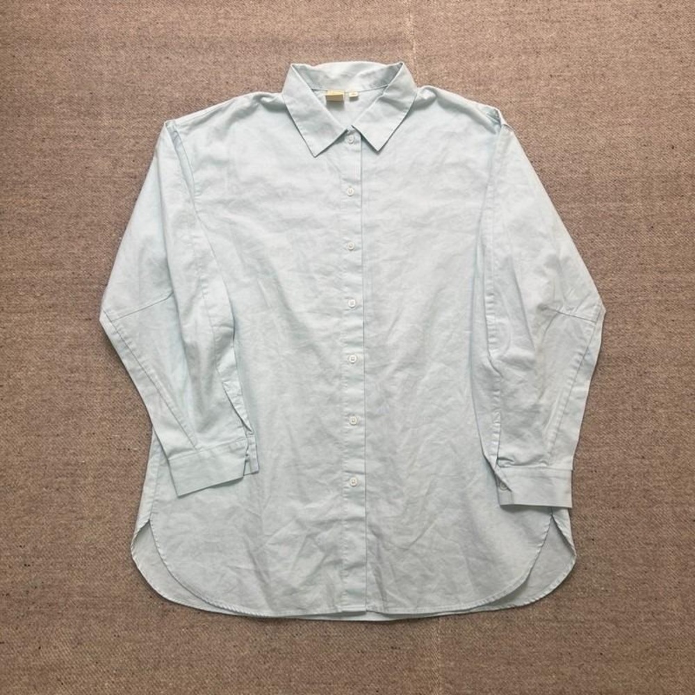 Hana Tajima x Uniqlo Button Up Shirt Women's Small Blue